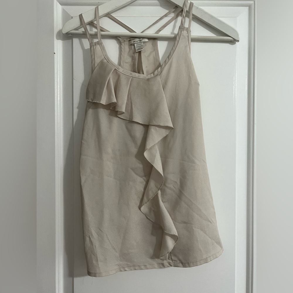 Gold sparkly tank top